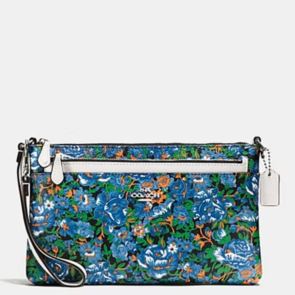 COACH F57987 WRISTLET WITH POP OUT POUCH IN ROSE MEADOW FLORAL PRINT